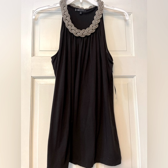 Anne Klein Tops - ANN KLEIN Kauai Beaded Neckline Top